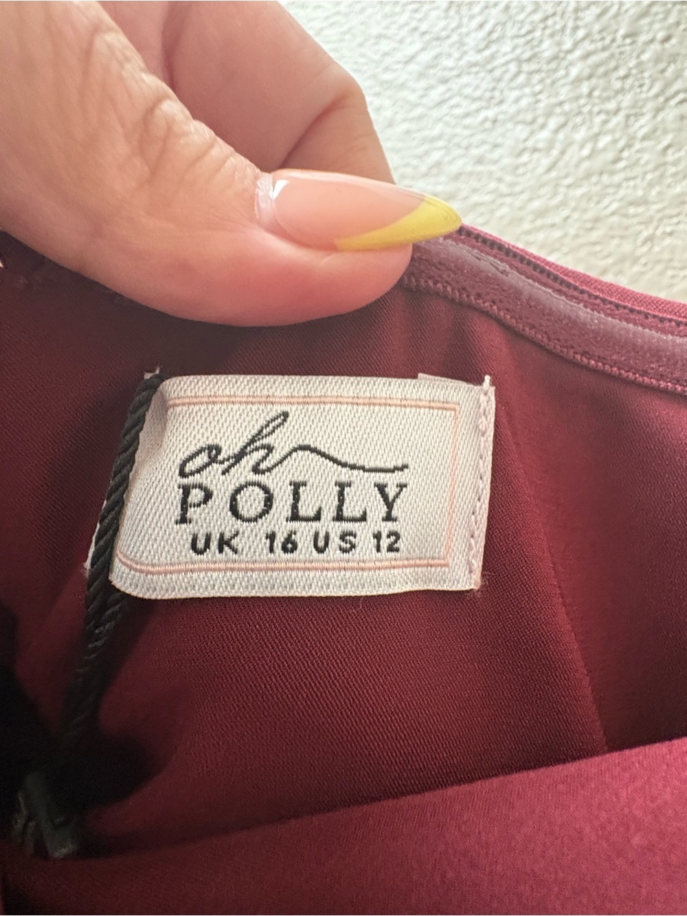 Oh Polly Structured Strapless Mini Dress in Burgundy - Picture 4 of 5